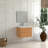 24'' Floating Bathroom Vanity Set, Wall Mounted Solid Wood Bathroom Cabinet With 2 Storage Drawers