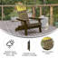 Chaises Adirondack pliantes en résine de polyester toutes saisons Bayfield-88681484