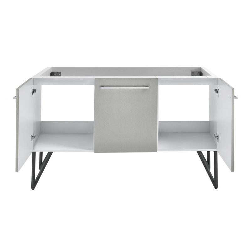 Base de meuble-lavabo simple Anniol, Gris