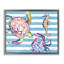 Cadre flottant brossé Sea Life sur rayures, design par Paul Brent-1258334448-1258334452