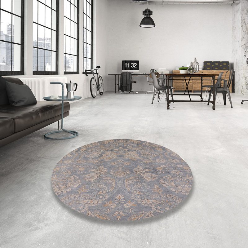 Tapis oriental gris / beige Pym, Rond 6 pi