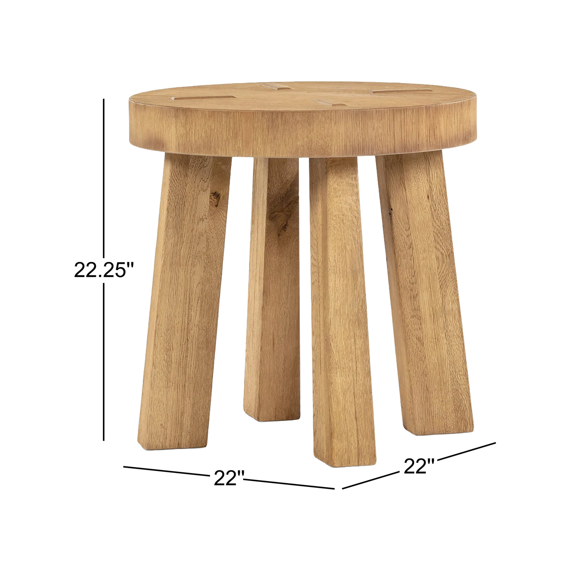 SADIRA End Table-Worn Oak, Worn Oak
