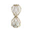 Ensemble de 2 sabliers tissés transparents avec sable blanc - minuteries de 30 et 45 minutes