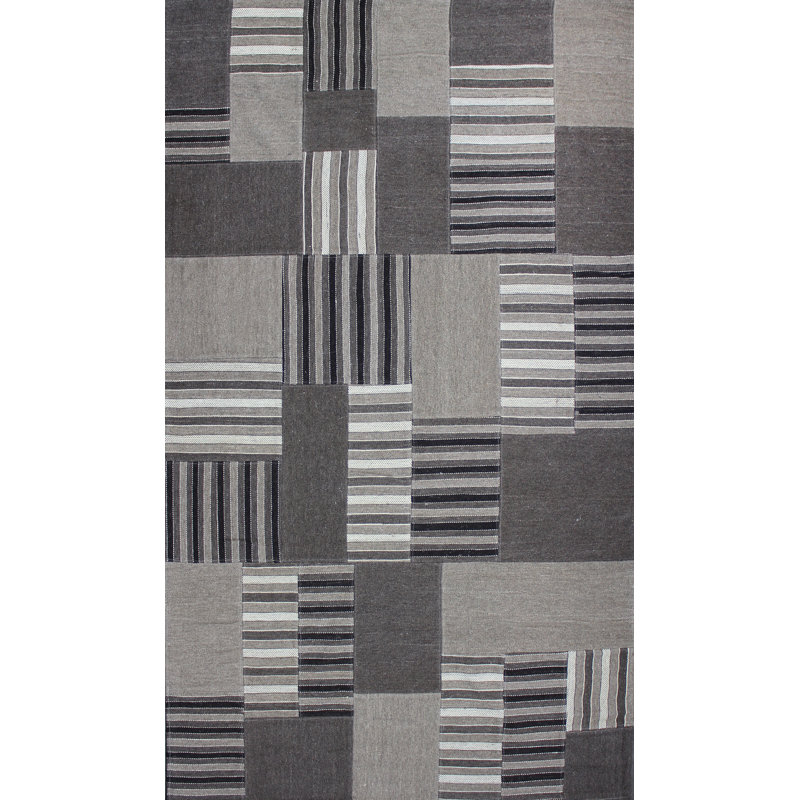 Patridge Wool Geometric Indoor Rug, Rectangle 5' x 8'