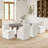 Leyanni 19" Wide Modern Minimalist Linen Down Fill Dining Side Chair
