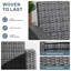 Grey Pe Rattan Modular Garden Sofa Set With Waterproof Storage, Powder-coated Iron Frame-1124468713