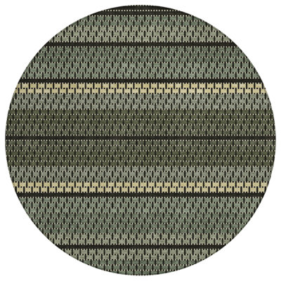 Machine Washable Indoor/Outdoor Chantille ACN2427 Stripes Rug