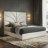 Kingsley 6 Pc Bedroom Set in Gold and White Finish
