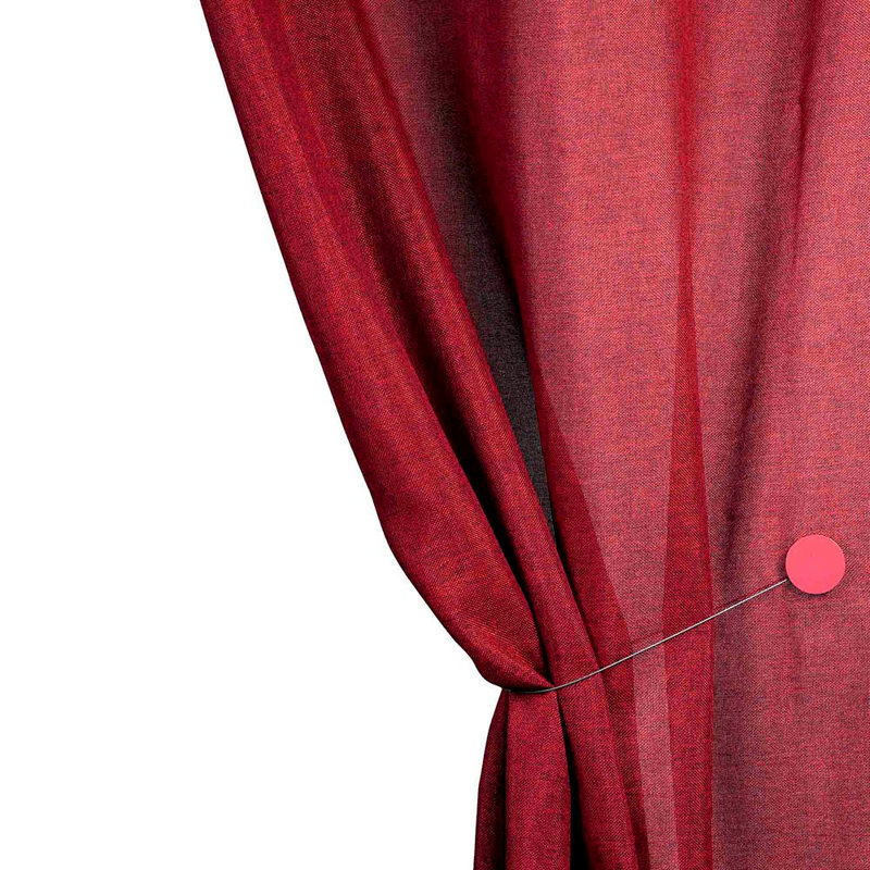 Cinnamon Sheer Curtain Single Panel, 145 x 290cm, Burgundy