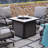 Kregg Square Steel Fire Pit Table with Lid