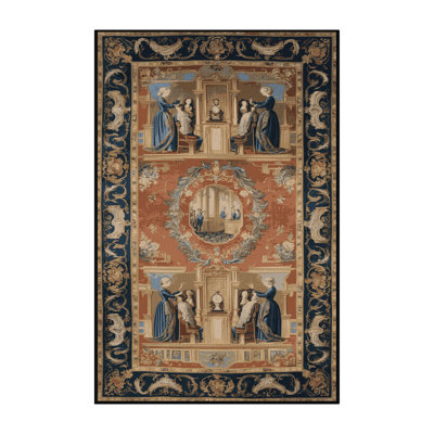 Tapis brun français lavable à la machine