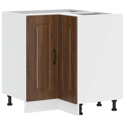 Kitchen Corner Base Cabinet Kalmar High Gloss Engineered Wood