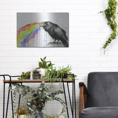 Raven Tastes the Rainbow' by Olga Shvartsur, Metal Wall Art