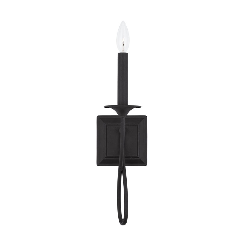 Applique murale noire à 1 lumière Vincent