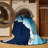 Machine Washable Paret Galapagos Islands Ecuador Contemporary Arc Rug in Blue – Navy Binding-1016313682