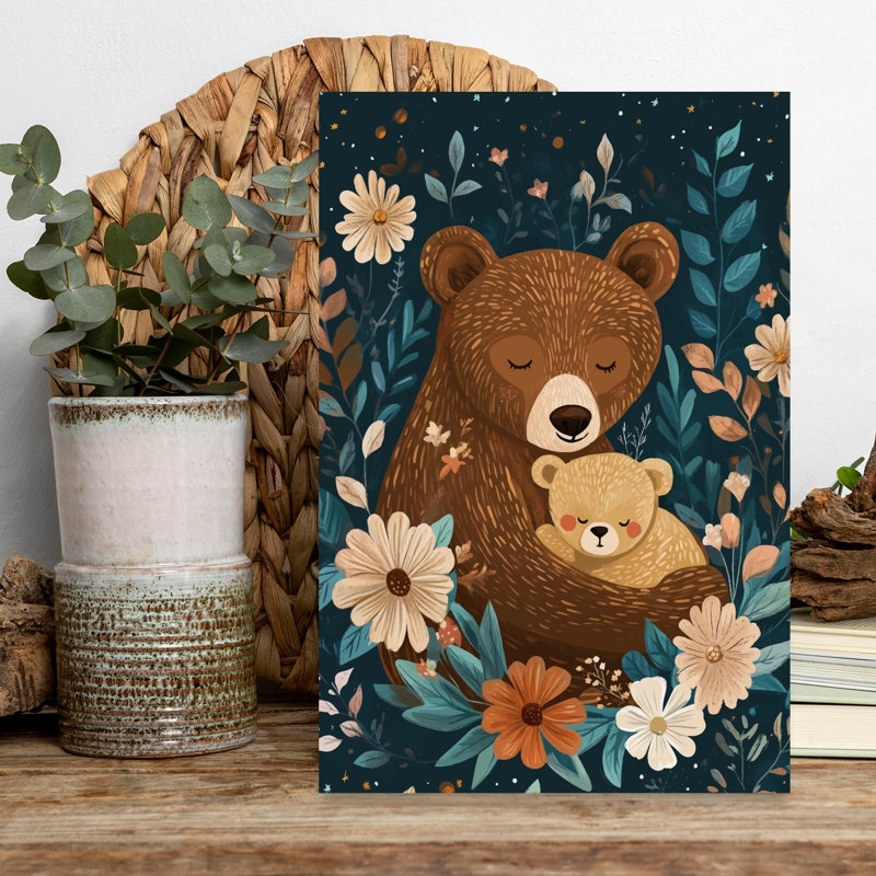 Peaceful Bear Family by Andreas Magnusson - Wrapped Canvas Print, 45.72 cm H x 30.48 cm W