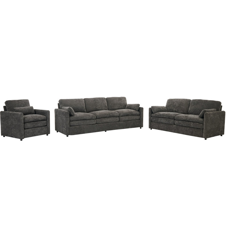 Ensemble de canapé rembourré Cozy, Gris