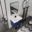 Meuble-lavabo autoportant avec lavabo en résine