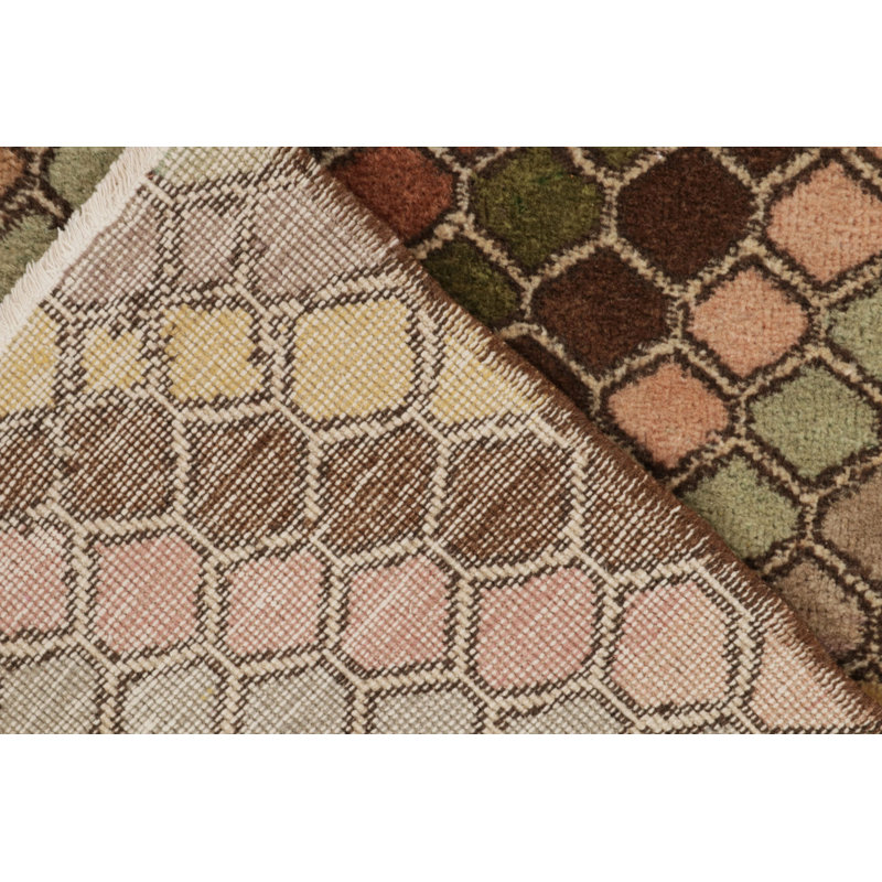 Pasha One-of-a-Kind Rectangle 5'6" X 9'8" 1960s Wool Area Rug in