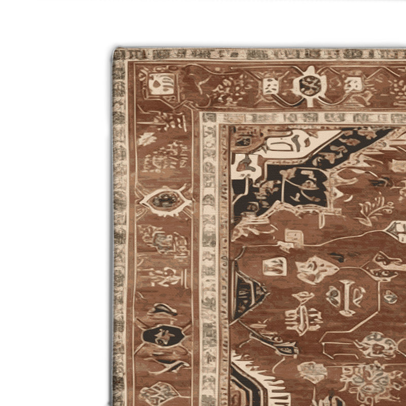 Tapis d'intérieur et d'extérieur brun Persian, Rectangulaire 2 pi x 3 pi