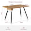 Ernst 120/150cm Nordic Metal Base Rectangular Manufactured Wood Dining Table-607128672-644514885