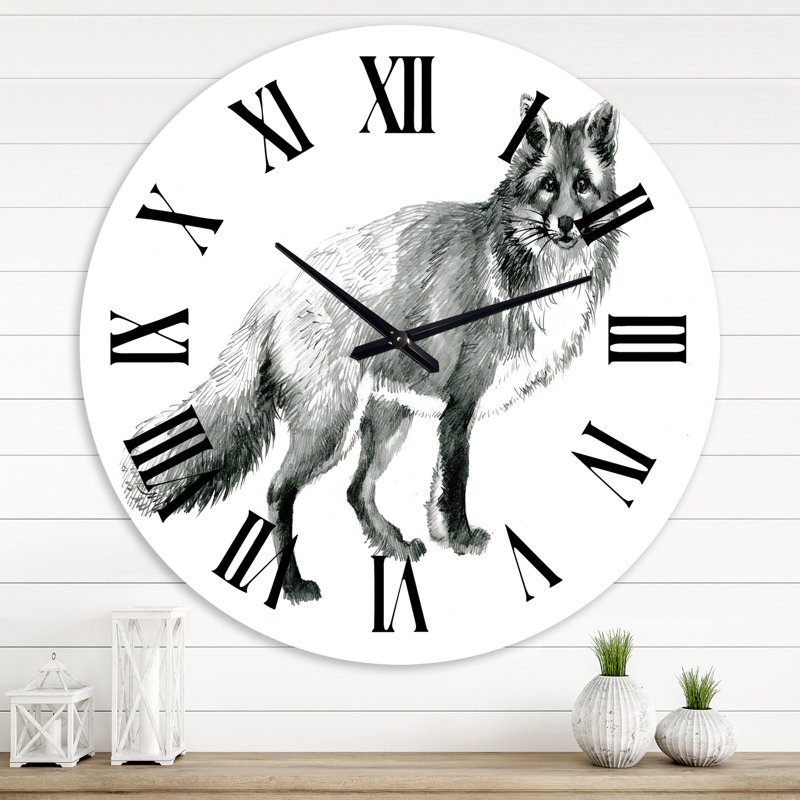 Portrait monochrome - horloge murale, Grand