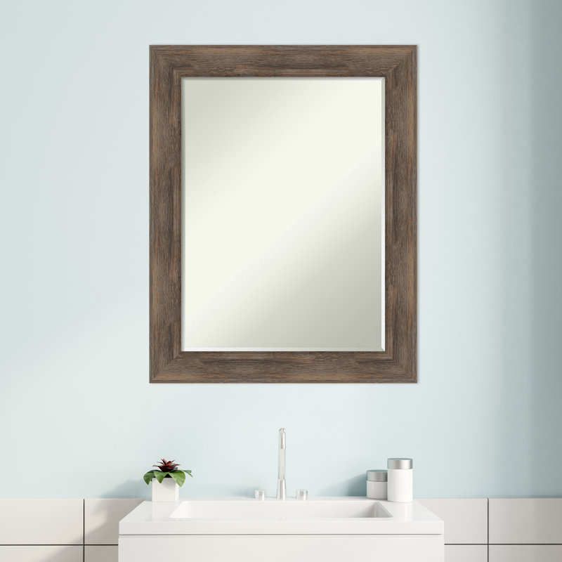 Sanjaya Wood Flat Wall Mirror, 28.75'' x 22.75''