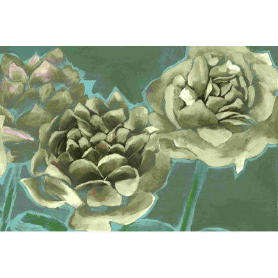 " White Blue Flower " Painting Print