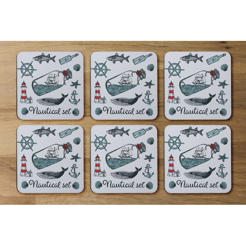 Square 6 Piece Coaster Set