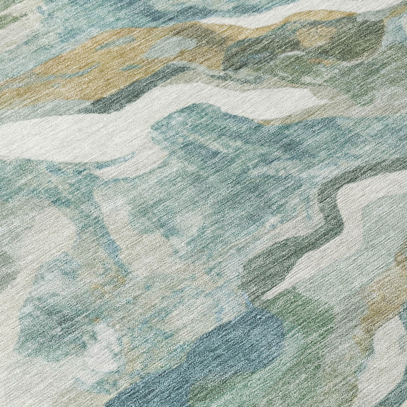 Machine Washable Indoor/Outdoor Oden ACN2162 Modern Rug, Rectangle 9' x 12'