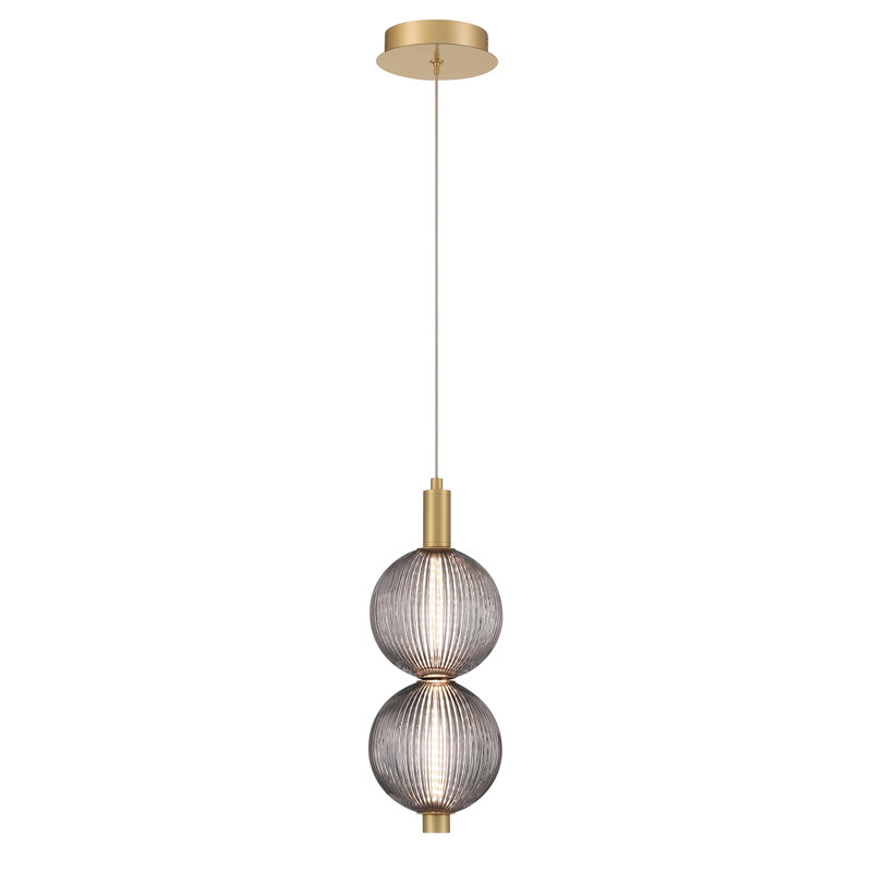 Luminaire suspendu DEL Palmas 16 po, Doré