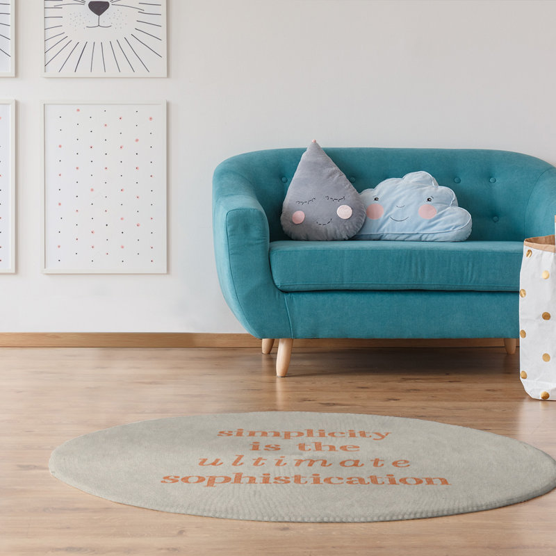 Tapis en poly-chenille simple à un prix sophistiqué, Rond 5 pi