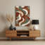 Art abstrait en métal brun 6 formes abstraites-1102533805