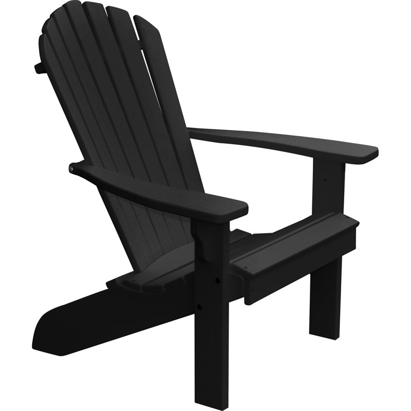 Chaise Adirondack en plastique Addilyn, Noir