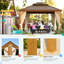 Serre L 12 pi. D Pavillon de jardin en aluminium avec tablettes