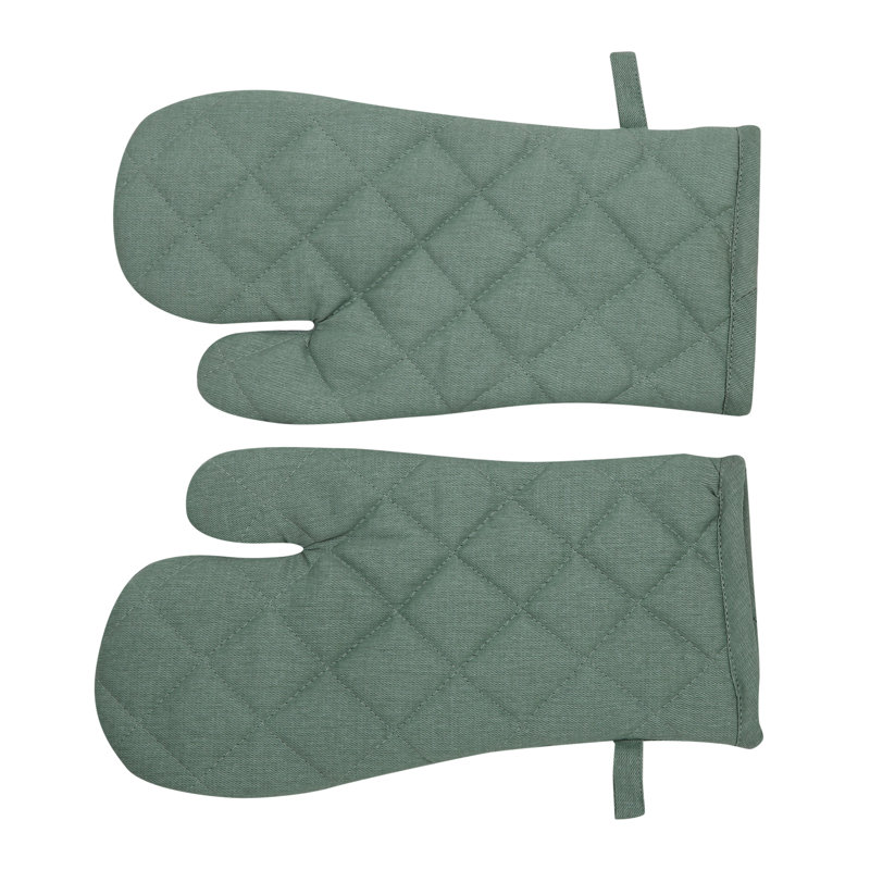 Wayfair Basics™ Taneytown Plain Oven Mitt Set, Sage