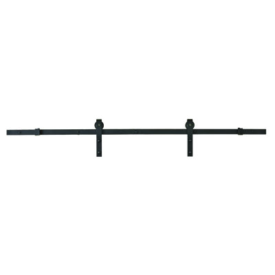 Black Iron Single Door Barn Door Hardware Kit Standard Single