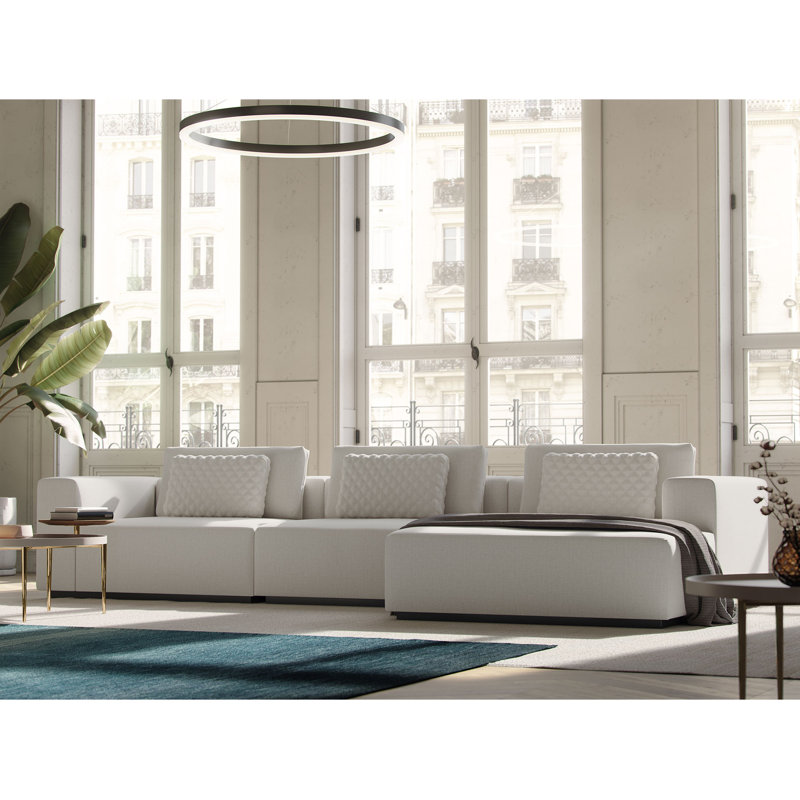 Spruce Modular Sectional, Right Hand Facing, 31" H x 124" W x 72" D