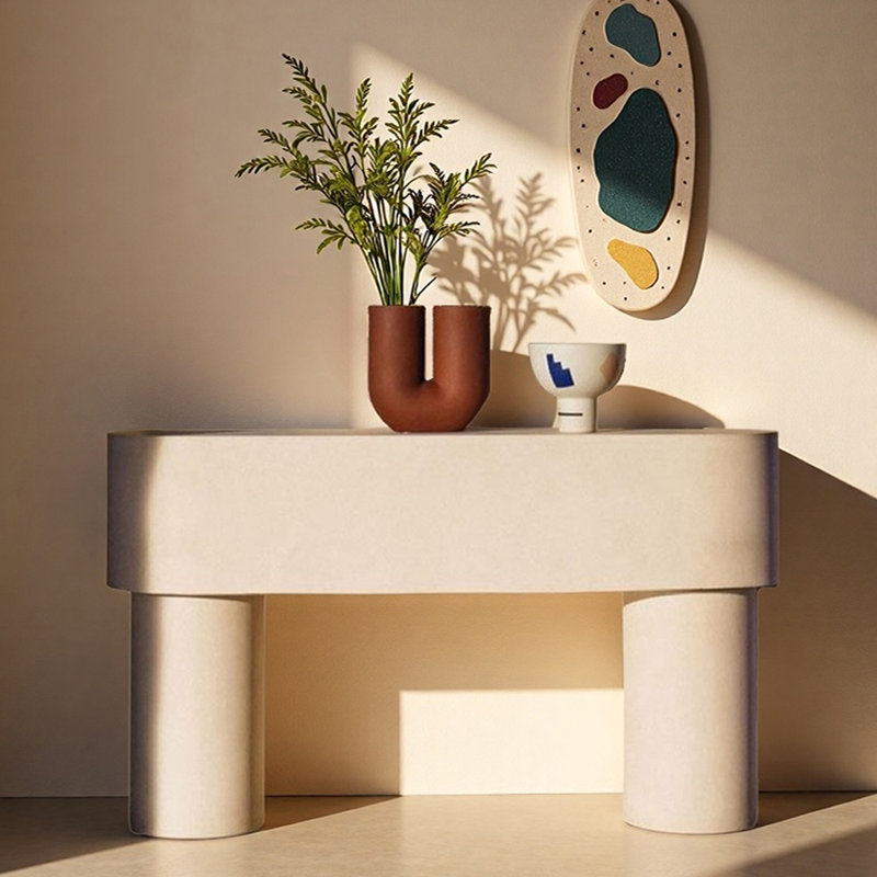 Console de hall d'entrée scandinave Creative, H 31 po x l 39,4 po x P 15,7 po