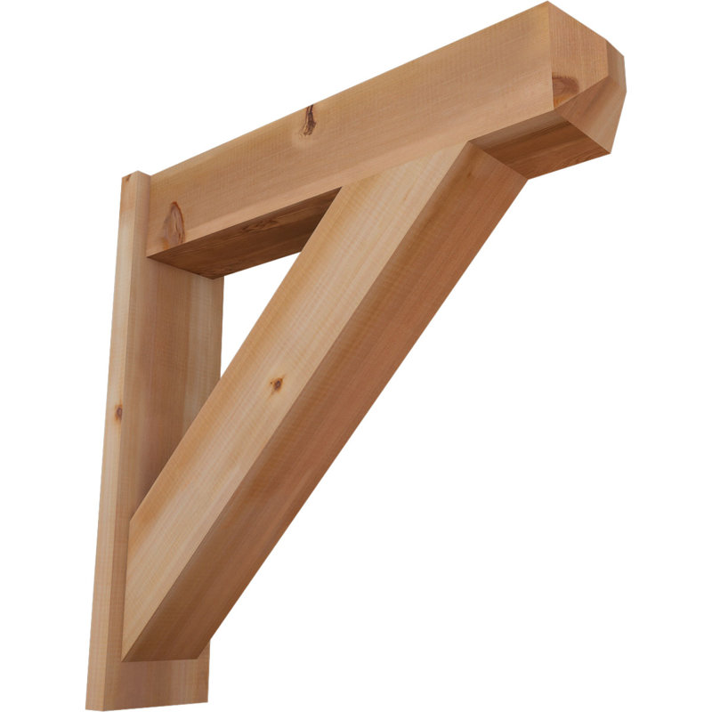Artisan traditionnel en bois rustique, P 32 po x H 32 po, Cèdre rouge occidental l 7 1/2 po (lisse)