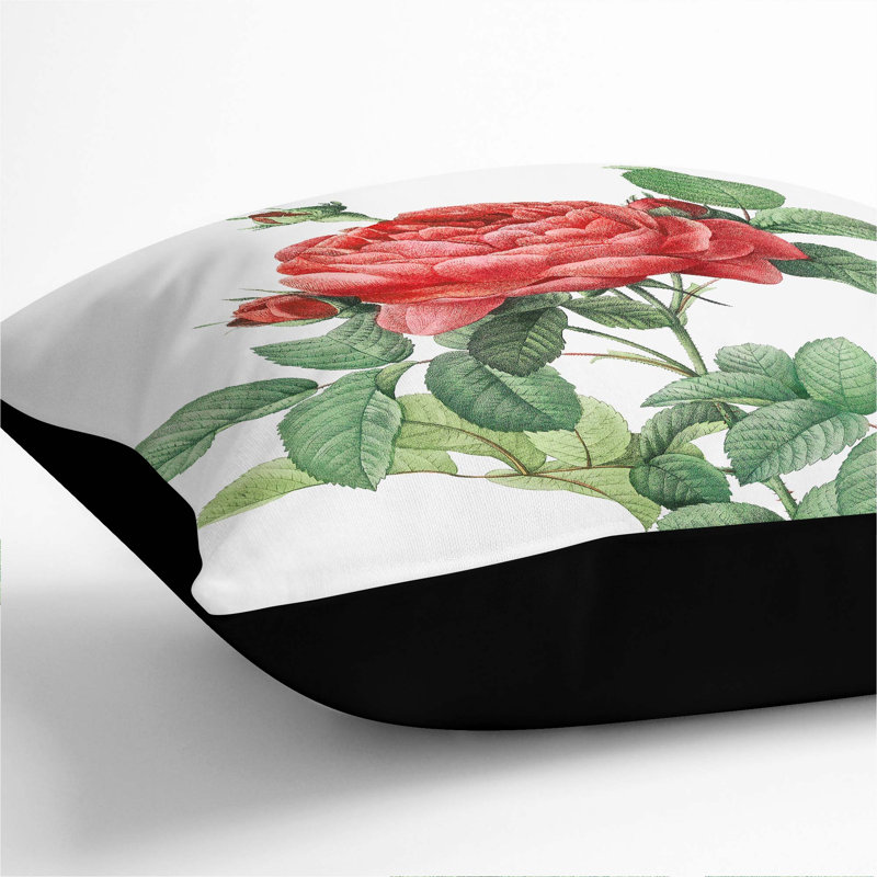 Square Throw Cushion, 55cm H x 55cm W x 20cm D, Black
