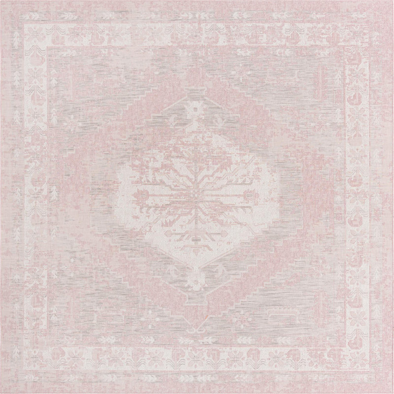 Tapis d'extérieur couleur nil rose, Carré 10 pi x 10 pi
