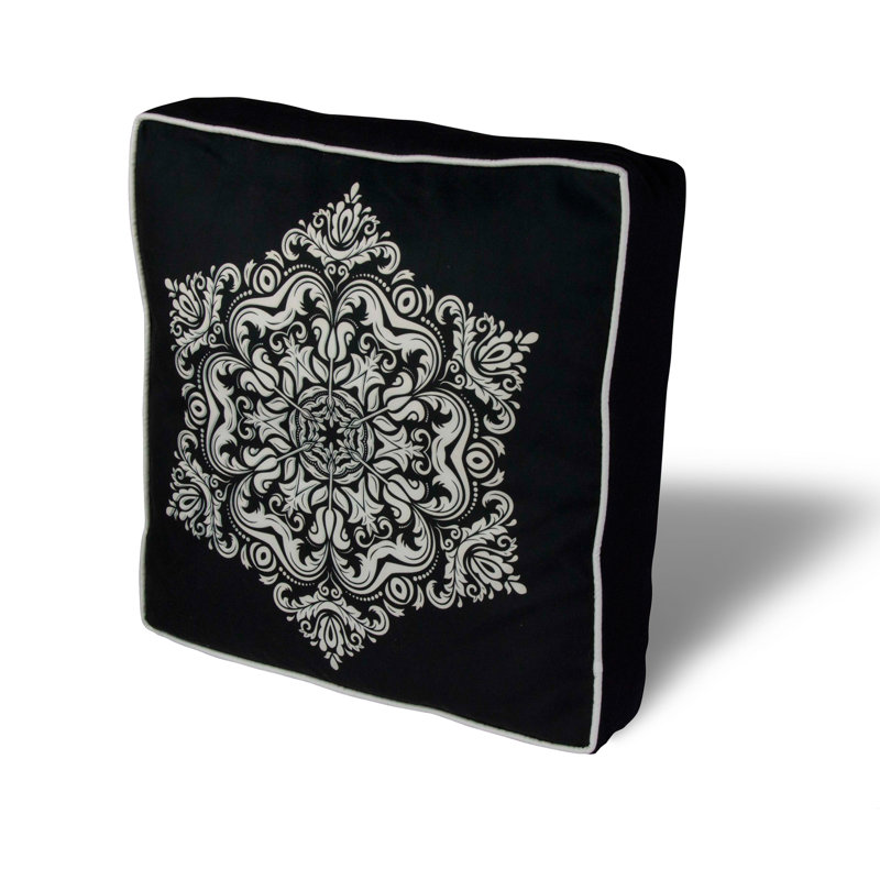 Coussin de qualité supérieure 16,5 po x 16,5 po, 50% coton / 50% polyester, lavable et repassable, rembourrage en silicone, fermeture à glissière dissimulée, housse amovible | Coussin décoratif confortable pour la maison, le bureau et l'extérieur