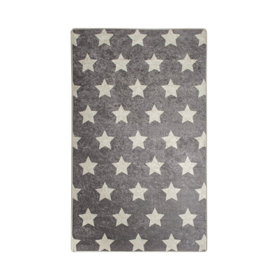 Stylish Area Rug, 4.6 x 6.2 Feet, 100% Polyester, 0.4 in Pile Height | Antibacterial, Non-Slip Underside, Machine Washable | Perfect for Living Room, Bedroom, and Dining Spaces, Durable & Easy to Maintain