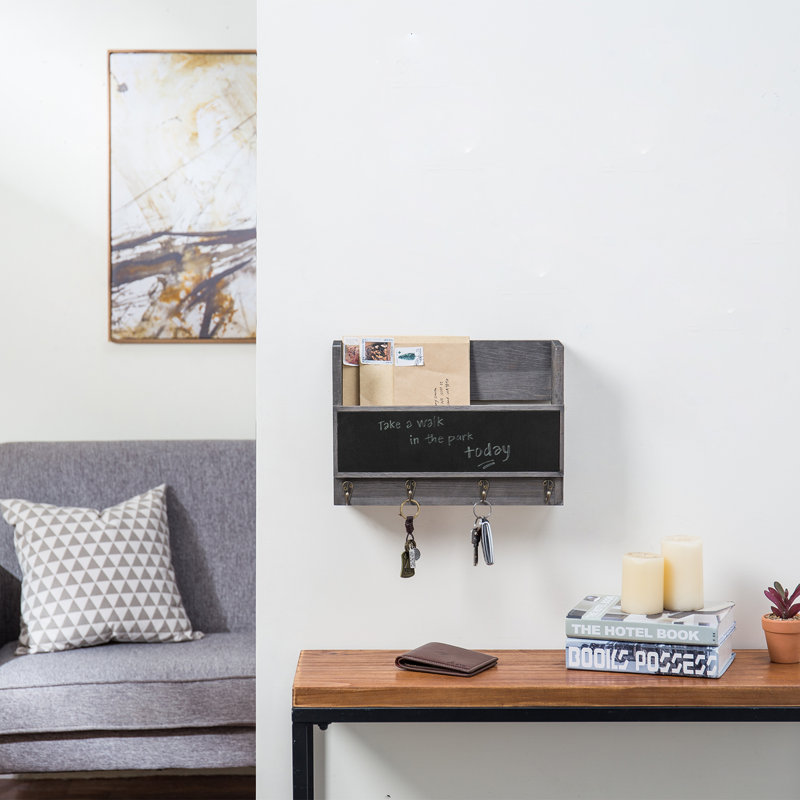 Celvin Wall Organiser with Key Hooks, Mail Storage