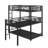 L Shaped Metal Triple Twin Size Bunk Bed
