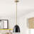 1 - Light Black Kitchen Island Pendant