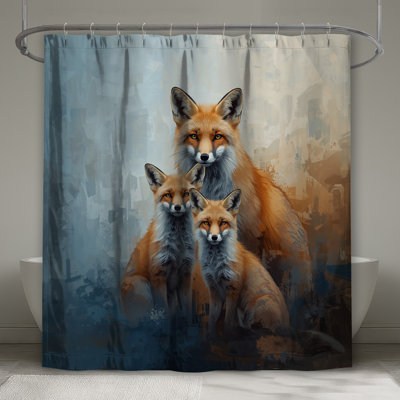 Rideaux de douche Red Fox Family