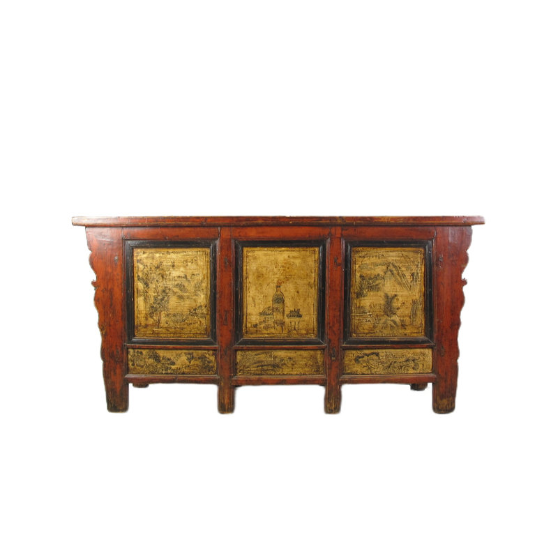 Asian Classic 75.5'' W Solid Wood Sideboard