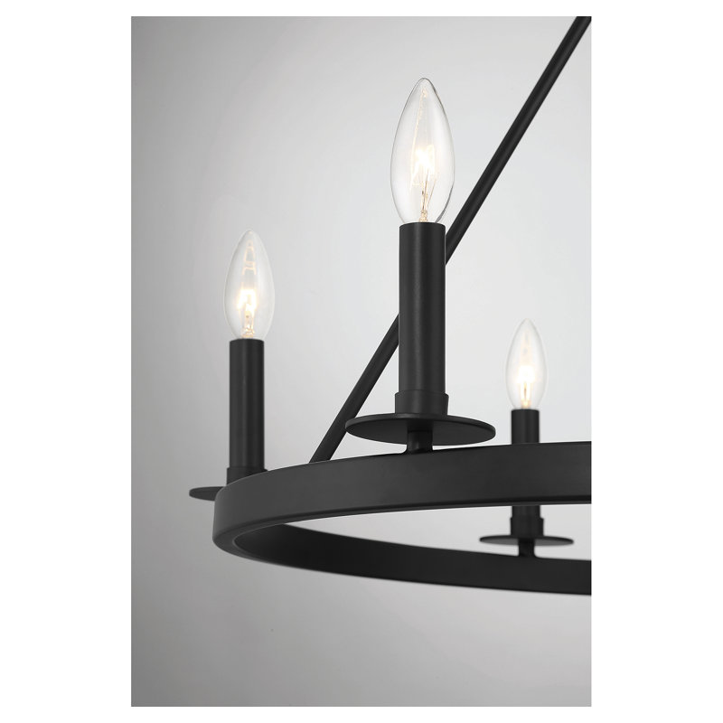 Lustre 6 lumières en noir mat, Noir mat